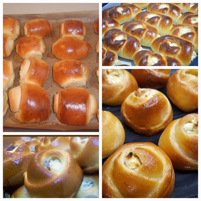 Домашние сдобные булочки.