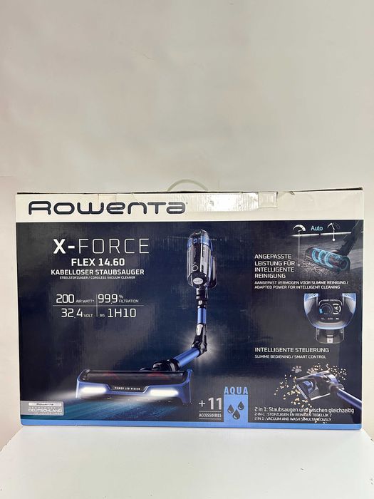 Вертикална Прахосмукачка Rowenta X-Force Flex 14.60 Aqua (+11 аксесоара) – Отлично състояние!
