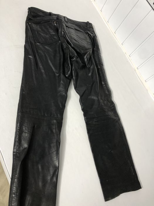 Pantaloni moto de piele clasici mărimea 32