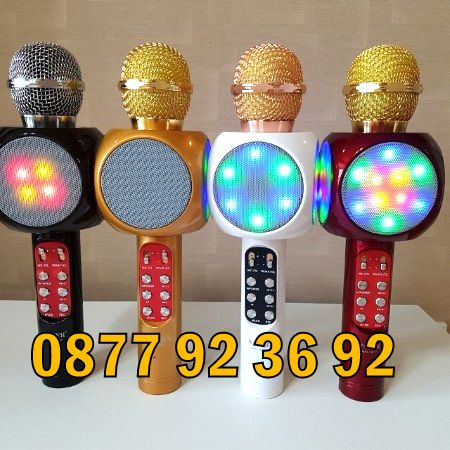 BLUETOOTH БЕЗЖИЧЕН микрофон с вградена колона тонколона, караоке