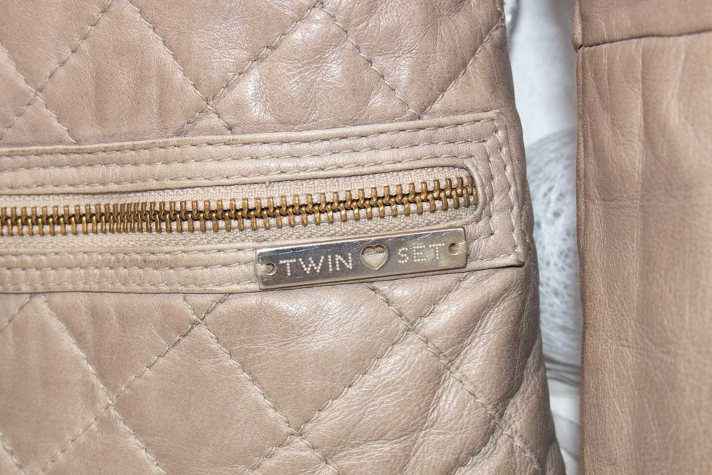 TWINSET Simona Barbieri дамско яке естествена кожа капитонирано S