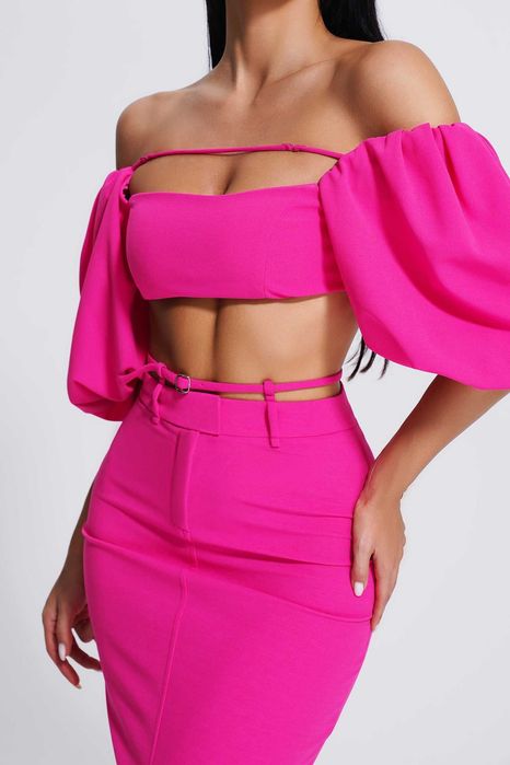 Летен дамски комплект от две части в розово Bella Barnett S