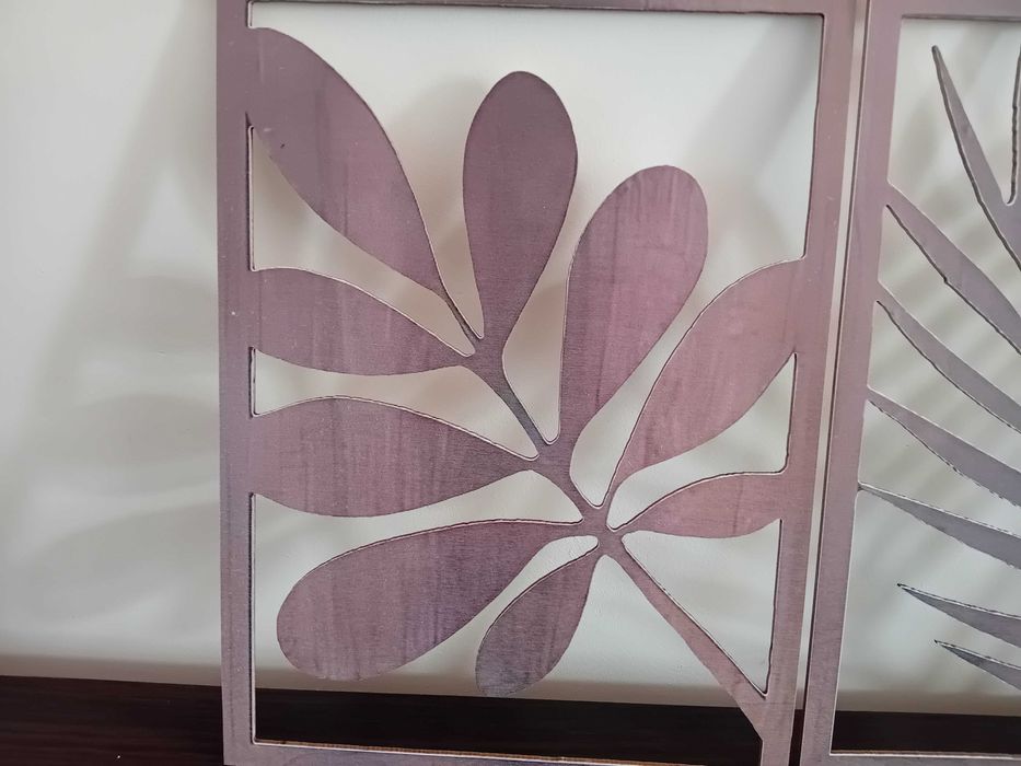 3 броя дървени декорации за стена 30 см/ 22 см