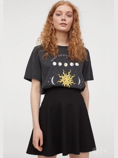 Брендовая юбка скейтер H&M