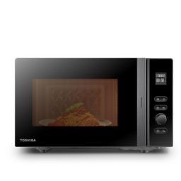 Microunde solo Toshiba 20L 800W 5 niveluri de putere 12 programe automate interior emailat – Negru