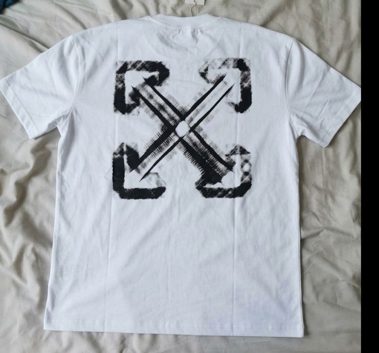 Tricou alb Off-White nou, cu eticheta. Calitate premium. Marimi M, L si Xl  si xxl