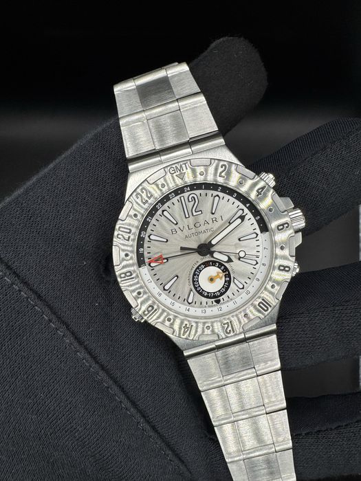BULGARI diagono proffesional GMT stainless steel automatic