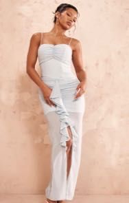 Рокля в светло син цвят