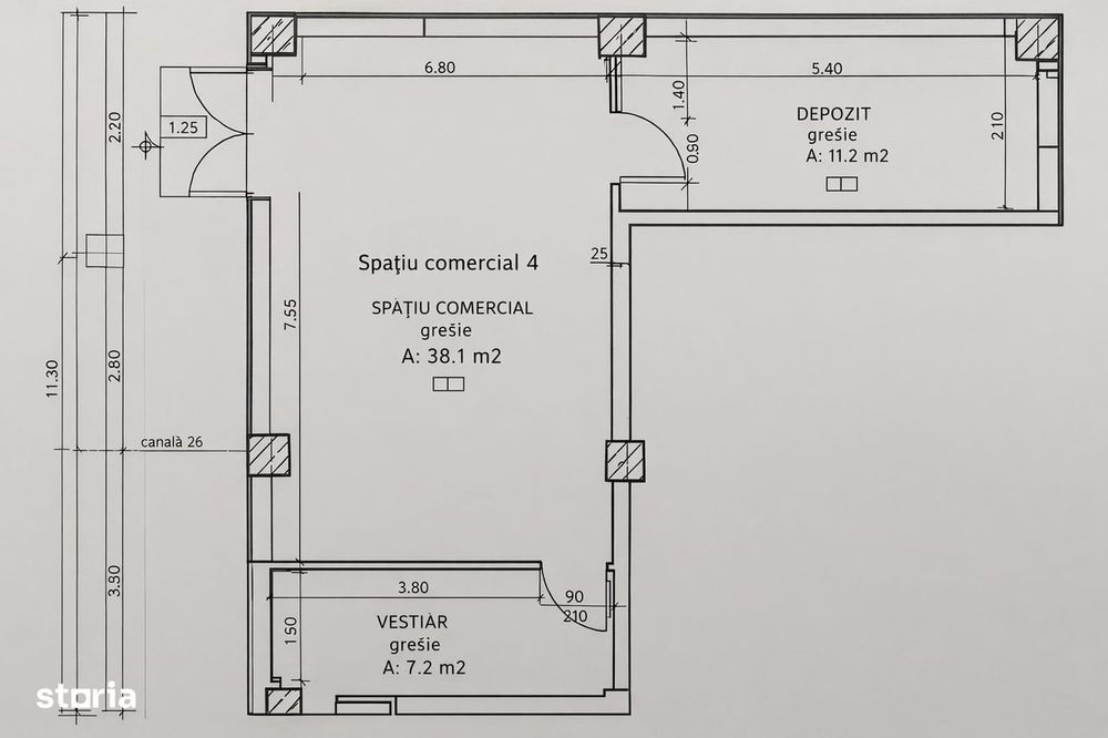De închiriat spațiu comercial Borhanci