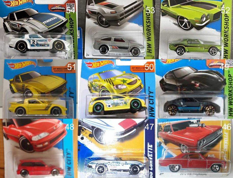 Метални колички Hot Wheels Хот Уиилс в мащаб 1:64 От различни години 2