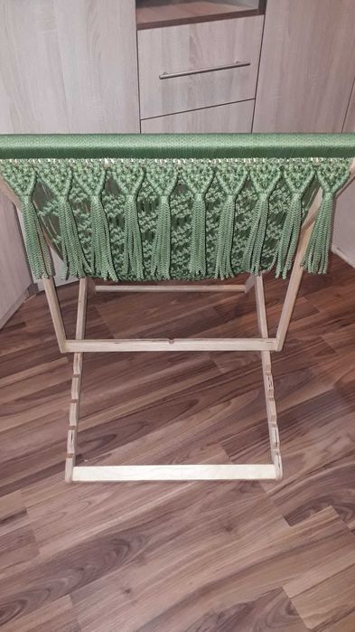 Шезлонг плетеный новый