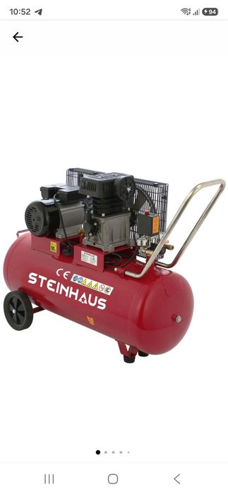 Compresor aer Steinhaus PRO-COM100, 100l, 2200 W, 3 CP, 8bari, 290 L/min