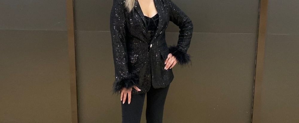 Sacou elegant damă cu paiete