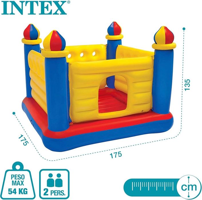 Надуваем батут Intex “Замък” + подарък ел.помпа за надуване 175×175×135см 48259