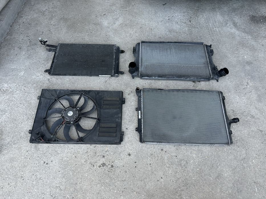 Перка с дифузьор,Воден рад.,Радиатор А/С,Кулер за Шкода Йети 1.6tdi