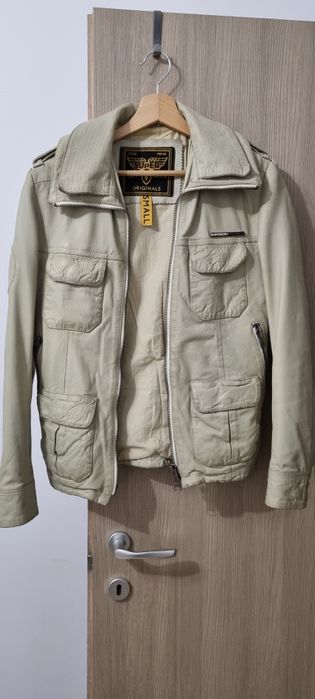 Geaca Superdry piele  dama, stil biker