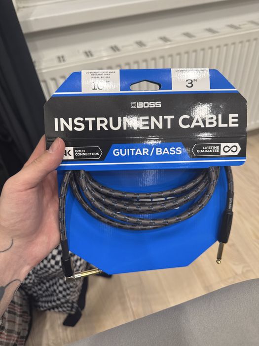 Jack cable/Джек/Джэк Boss instument cable кабель для гитары/баса 3м