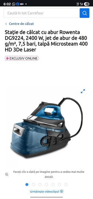 Statie de calcat cu abur Rowenta DG9224  SIGILAT!!