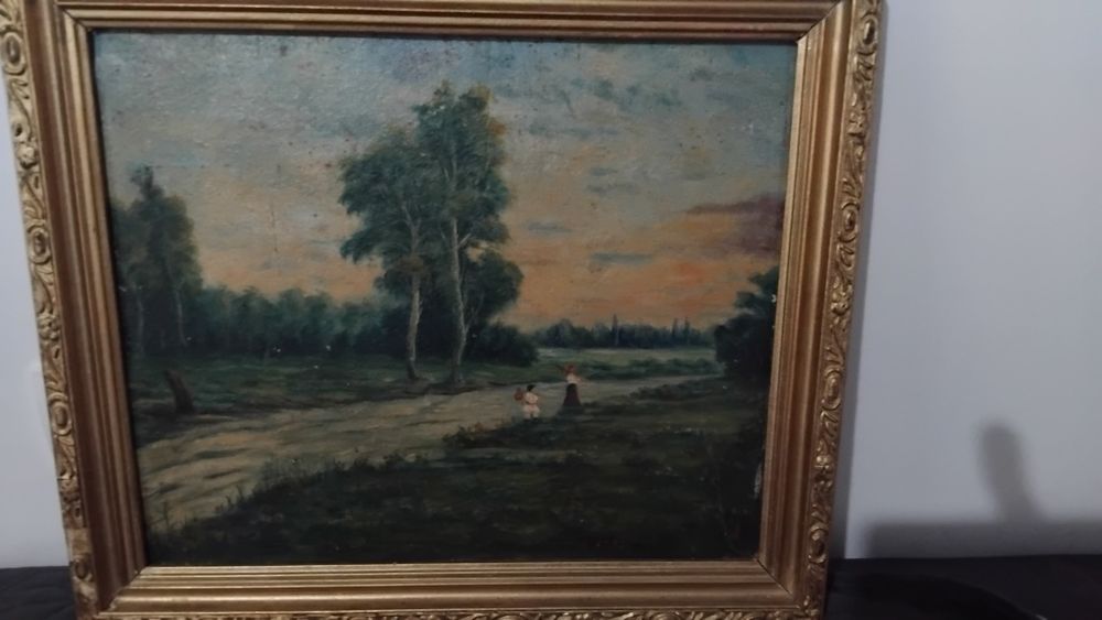 Peisaj de tara tablou pictat