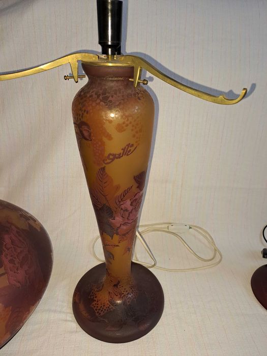 veioza Galle inaltime 46 - 52 cm rara de colectie