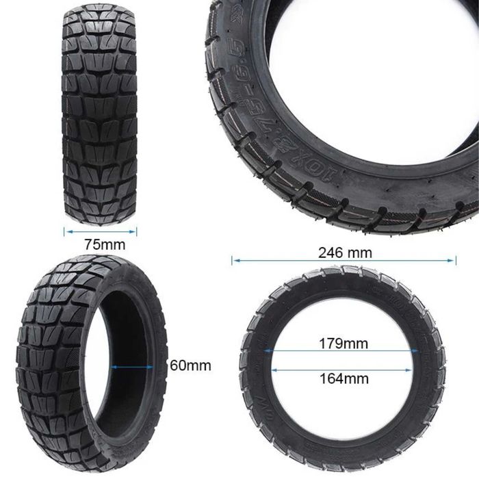 naton.ro Cauciuc tubeless 10x2.75-6.5 off-road pentru trotinete electrice Kukirin G2, Kukirin G3, Kukirin G2 Ultra, Kukirin G2 Master, Kukirin M4 Max