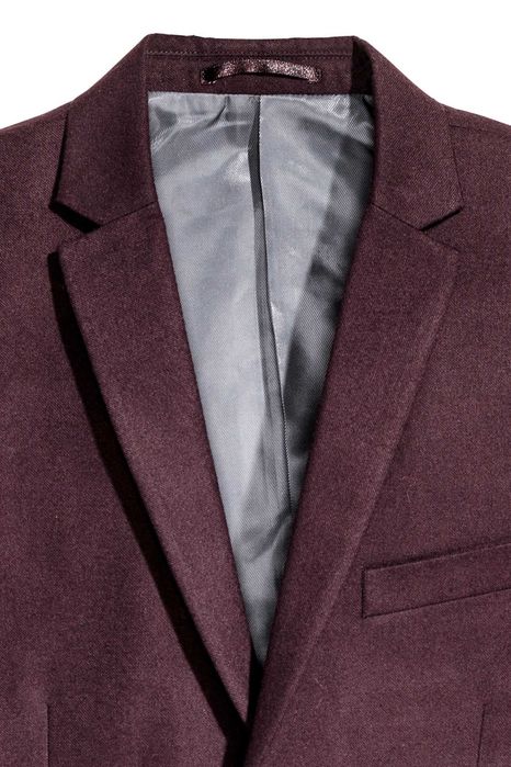 costum H&M mar. 50/52 burgund/mov inchis, talie (pt./sc.) = 90/100 cm.