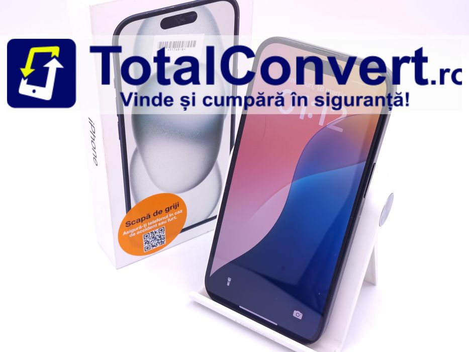 Apple iPhone 15 128GB Black 6GB Single SIM, Garantie 24 luni | #D91768