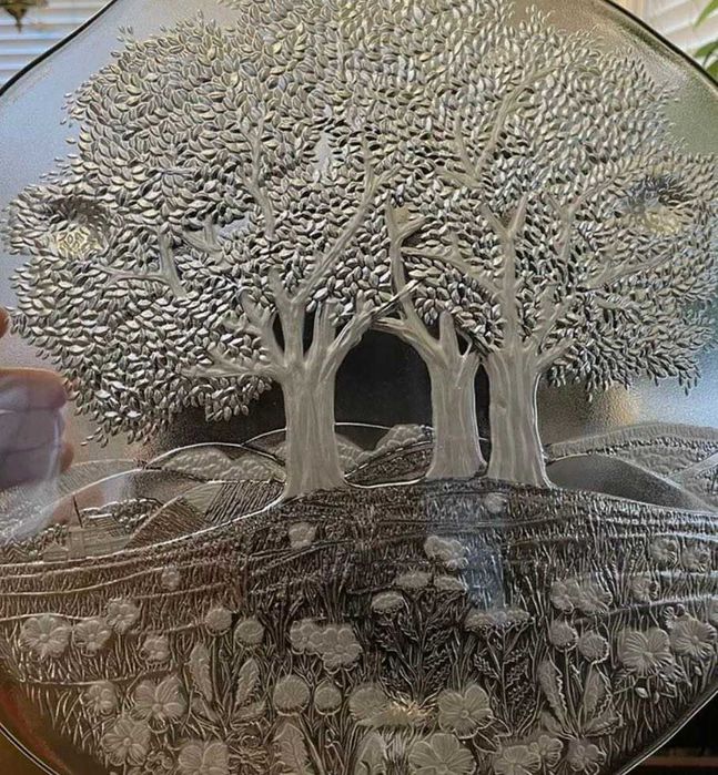 Кристален   поднос