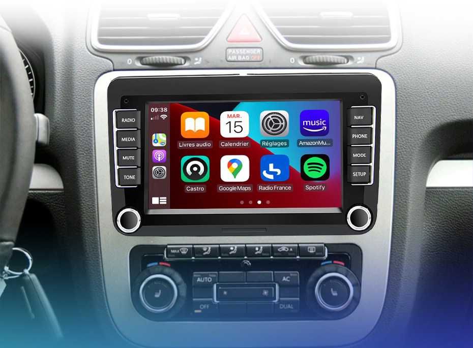 Navigatie Junsun Android 4GB Ram Volkswagen VW Golf 5 6 Passat B6 B7