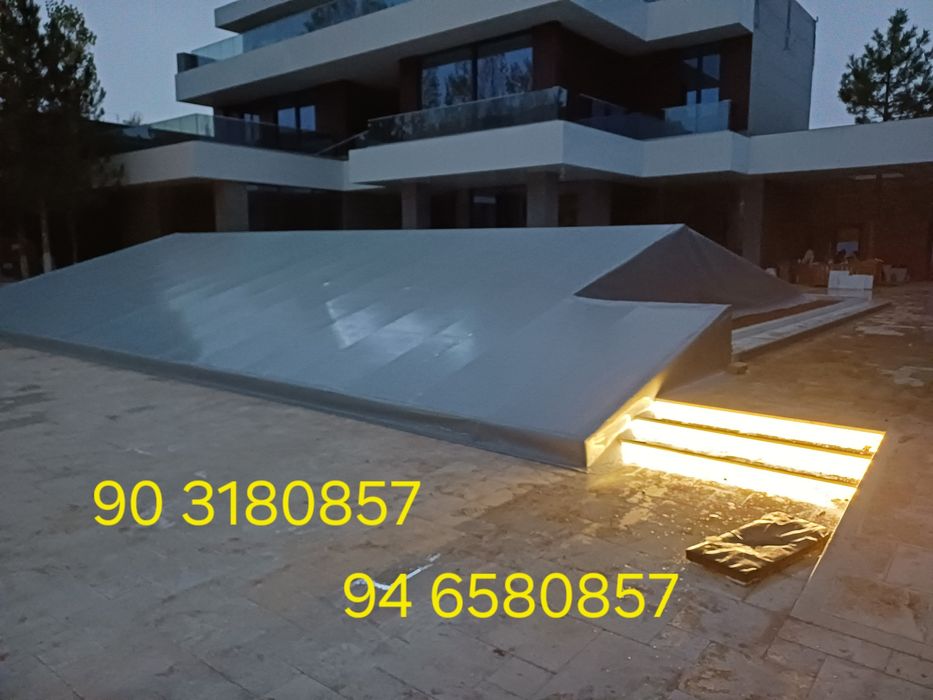 Бассен банер и баннер тент bassen baner banner tent установка киламиз