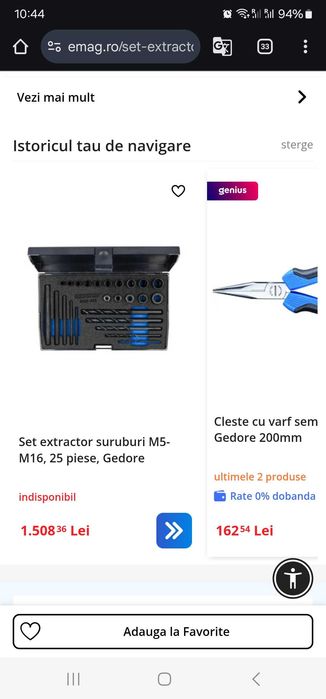 Set extractoare de știfturi GEDORE 6755550