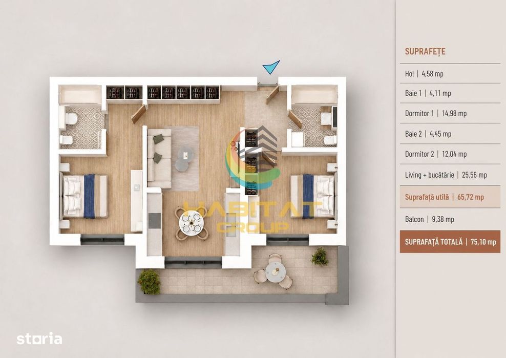 Apartament 3 camere - metrou N.Teclu