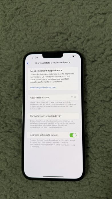 Iphone 13 Promax , 256 GB , 76 % baterie , stare foarte buna!