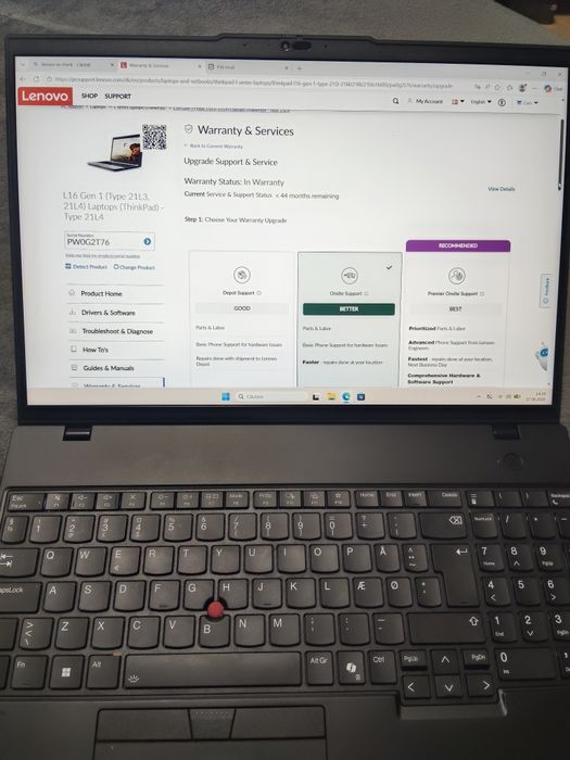 Lenovo Thinkpad L16 gen 1 ,ultra 5-125u,16gb ddr5,ssd 256nvme ,display 16 inch