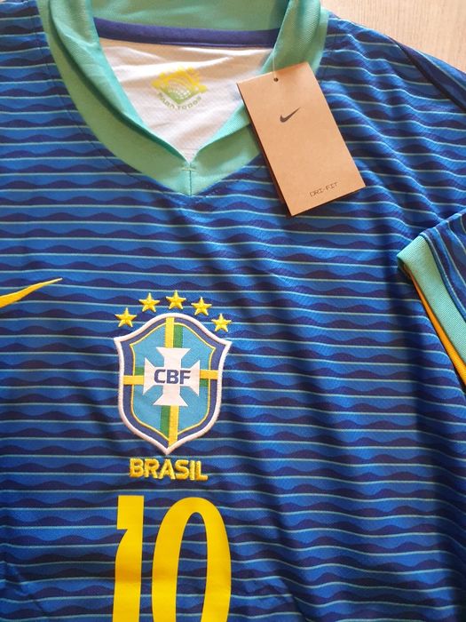 Tricou Fotbal Brazilia-Neymar JR #10