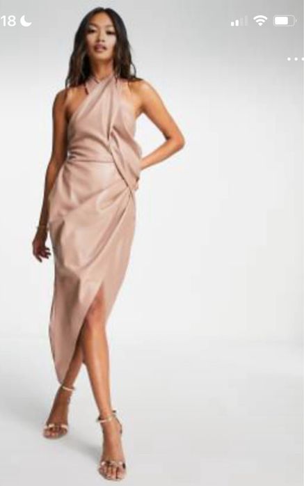 Rochie piele asos cu spatele gol