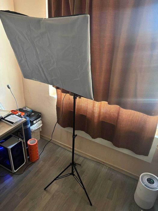 2бр. Светлини Softbox LED, 50х70см, 2м височина, 4 крушки