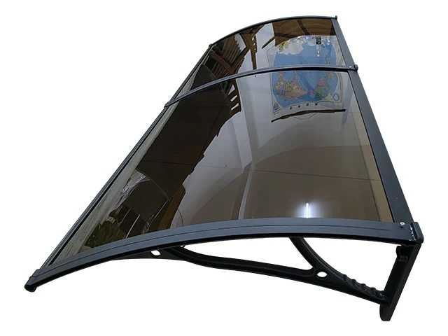 АЛУМИНИЕВ навес тента плътен плексиглас 200х120 см + други размери