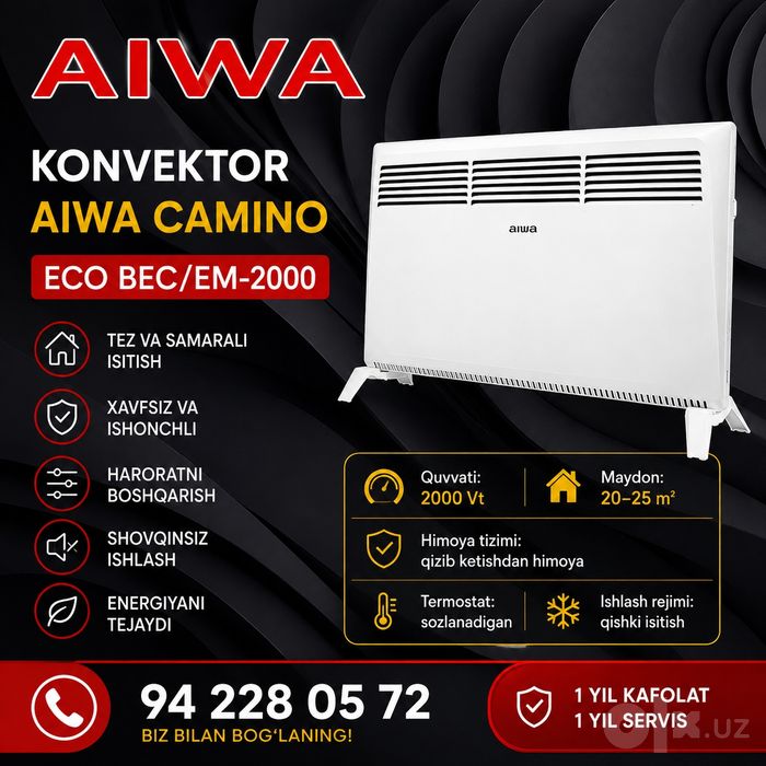 Konvektor Ballu / Kamin / AIWA / Infraqizil isitgich / Opel / Electrol