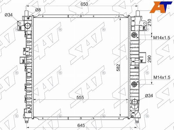 Радиатор Ssangyong Actyon