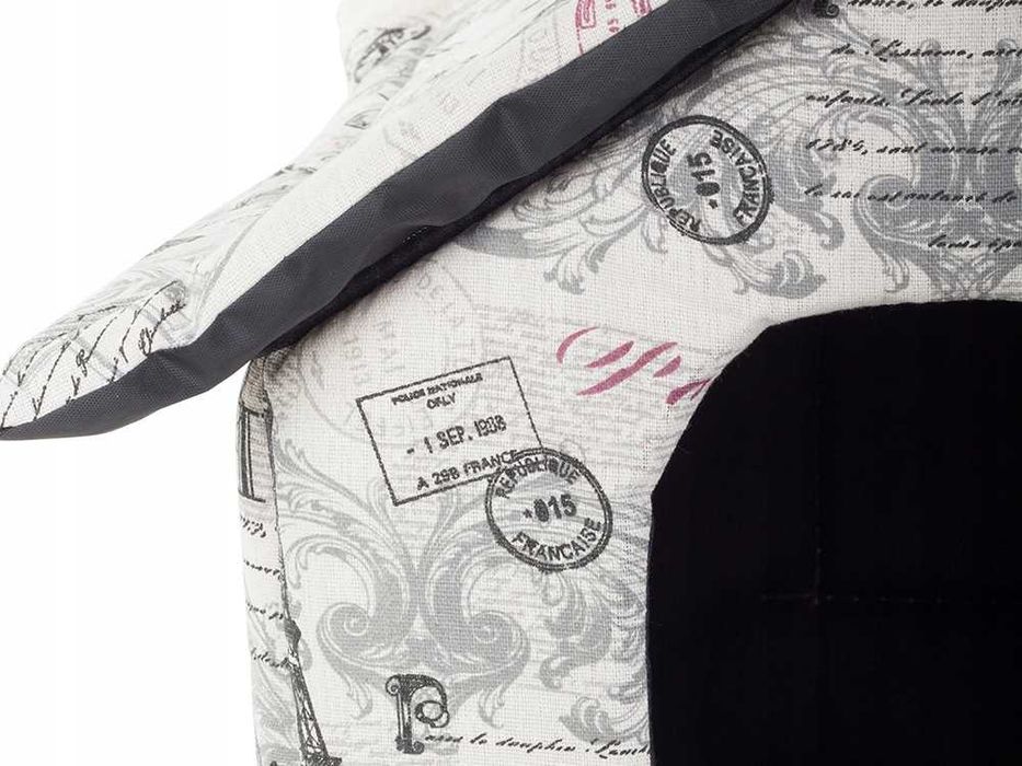 Casuta pliabila pentru pisici cu pernuta detasabila Paris 32x31x29 cm