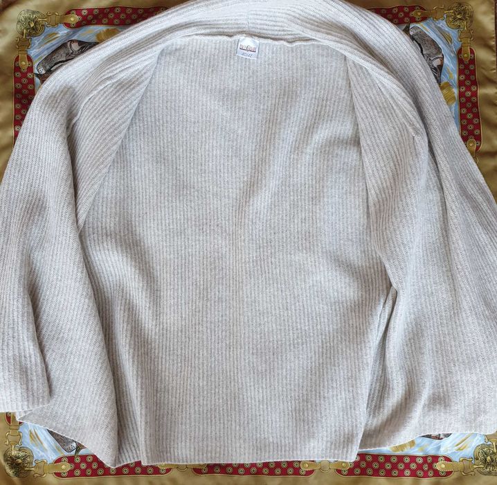 Cardigan nude crem bej mix lana angora