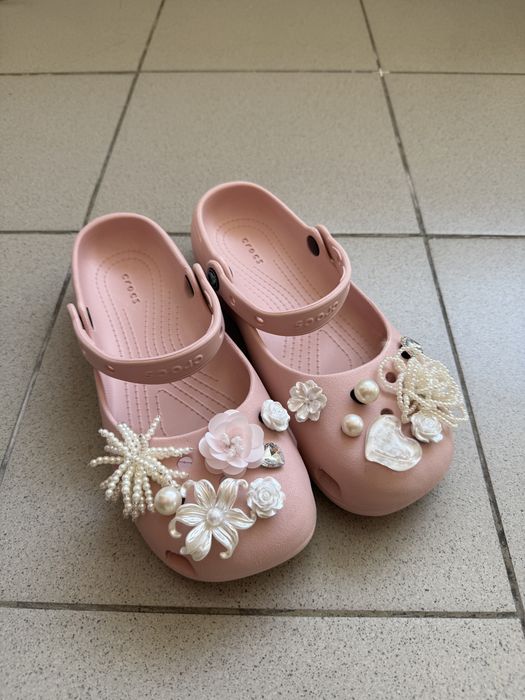 Сабо Crocs розовые