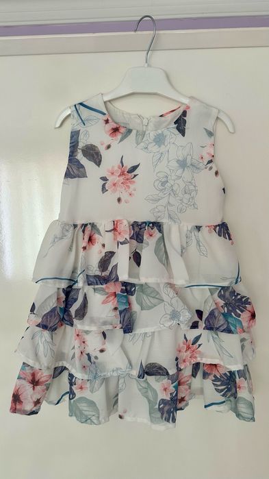 Детска рокля MiaLia в комплект с яке и брошка размер 98 / 3 години