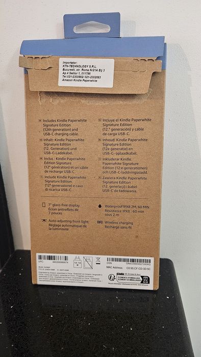 NOU eBook Reader Amazon Kindle Paperwhite 2024 (12th Gen), 32 GB