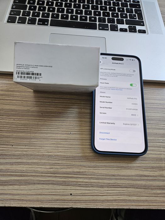 Casti AirPods Pro 3 / Noi / Garantie Apple 1An