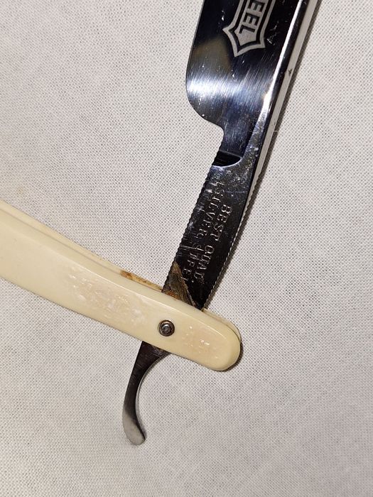 Стар рядък бръснач--Silver National Steel