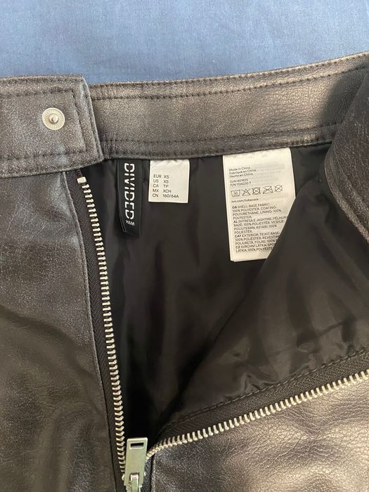 Кожена пола H&M изкуствена кожа + подарък харнес колан