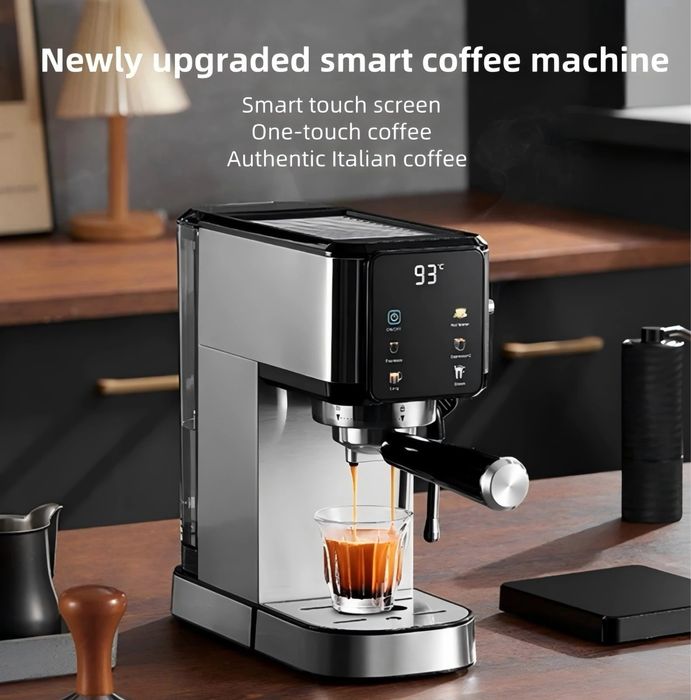 Капучино Еспресо машина 20 бара, сензорен екран, лате, капучино,