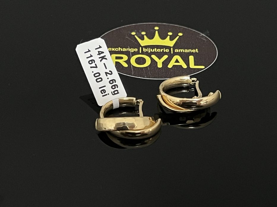 Bijuteria Royal CB : Cercei aur 14k 585  2,66 gr